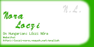 nora loczi business card