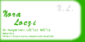 nora loczi business card